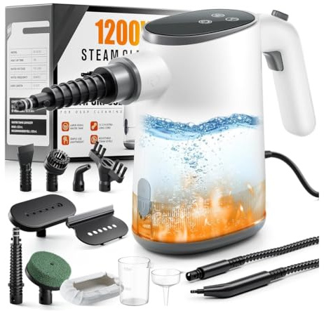 Handdampfreiniger, Dampfreiniger, 650ML Wassertank Dampfreiniger und 11-teiligem Zubehör-Set zum Entfernen von Schmutz und Fett