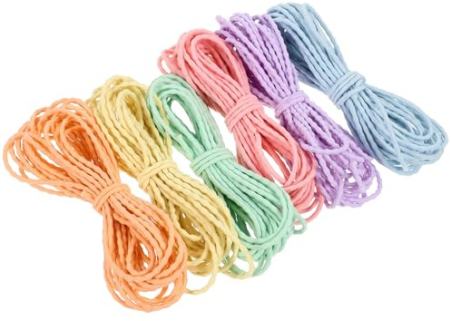Holibanna Cordones Elásticos de Colores para Hacer Pulseras y Collares, 6 Piezas de Cuerda Fina Ideales para Proyectos de Joyería y Accesorios de Moda