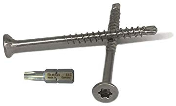 Spanplattenschrauben Bohrspitze Edelstahl Bit 5x50 mm - 200 St. Torx Senkkopf A2