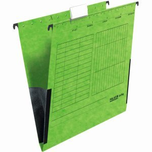 Falken 5 x Hängetasche UniReg Kraftkarton 230g/qm mit Leinenfröschen grün