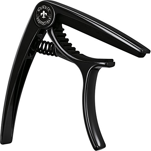 Deluxe Gitarren Capo für Akustikgitarren, Ukulele, Banjo, Mandoline, Bass – Aus Hochwertiger Zinklegierung für 6- & 12-saitige Instrumente – Luxus Zubehör von Nordic Essentials