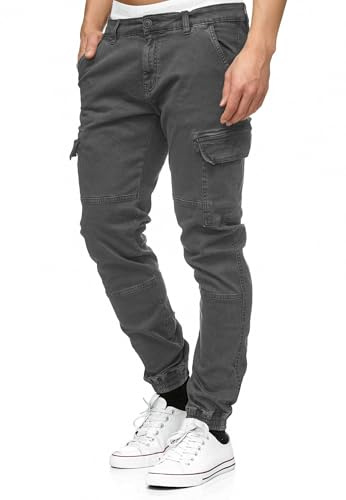 Indicode Hommes August Cargo Pants | Pantalon Cargo en Coton avec 6 Poches