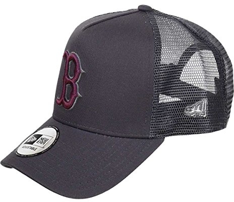 New Era Boston Red Sox Gray Edition A-Frame Adjustable Trucker Cap - One-Size
