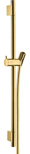 hansgrohe Duschstange Unica' S Puro 0,65m mit Brauseschlauch 1,60m, Polished Gold Optic