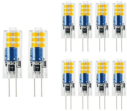BANGSHUO G4 LED Lampen 2W 10er Pack, Birnen Warmweiß 3000K 200LM AC220-240V LED Leuchtmittel G4 Birne Nicht Dimmbar