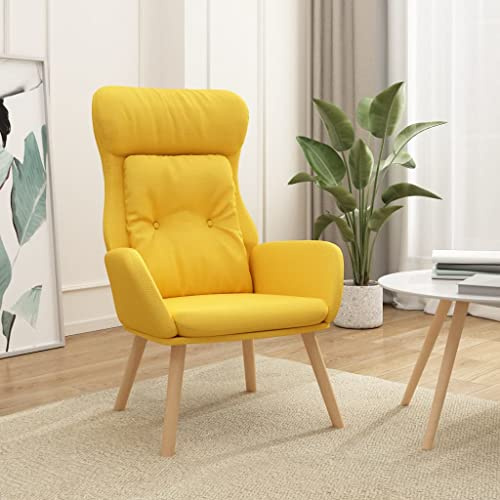 Homgoday Relaxsessel Ruhesessel Fernsehsessel Einzelliegesessel Loungesessel TV-Sessel Einzelsofa Schlafsessel Sessel Lesesessel für Wohnzimmer Schlafzimmer Senfgelb Stoff
