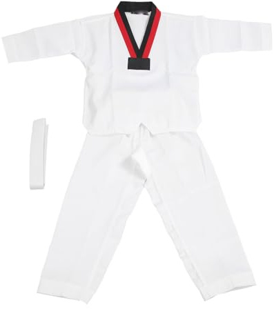 Kids Taekwondo Uniform, Breathable Suit with Non-Slip Belt, Flexible Training Wear, for Ages 3-5 Years