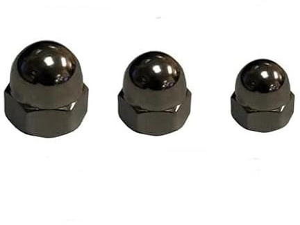Hutmuttern DIN 1587 Edelstahl Schwarz M6 (50, M 6)