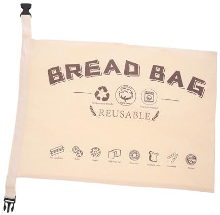 VINTORKY Brotbeutel Wiederverwendbar Mit Schnappverschluss Für Brotaufbewahrung Und Frische Aufbewahrung Von Brot Und Gebäck Als Brotbeutel Und Aufbewahrungsbeutel