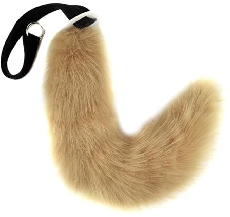 JAWSEU Fuchsschwanz Cosplay Plüsch Kunstpelz Tail Tierschwanz Kunstfell Wolfsschwanz Groß Lang Kunstpelz Fuchsschwanz Halloween Kostüm Cosplay Zubehör Künstliche Tier Tails für Erwachsene Kinder