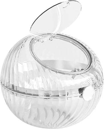 AMIUHOUN Soporte para cápsulas de café con tapa, caja de almacenamiento de plástico transparente para cápsulas de café de mano, elegante y de alto volumen, fácil de usar