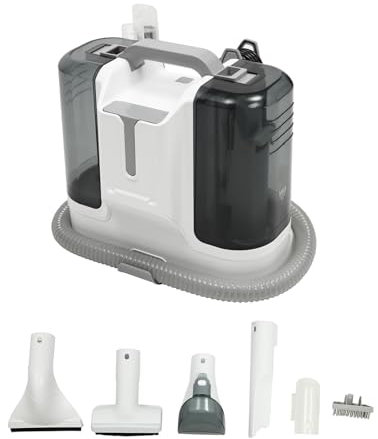 Waschsauger Teppichreiniger, 450W Nasssauger Polsterreiniger Gerät mit 6 Reinigungsköpfe, Wassertankvolumen 1.8L, für Teppiche, Treppen und Autositze