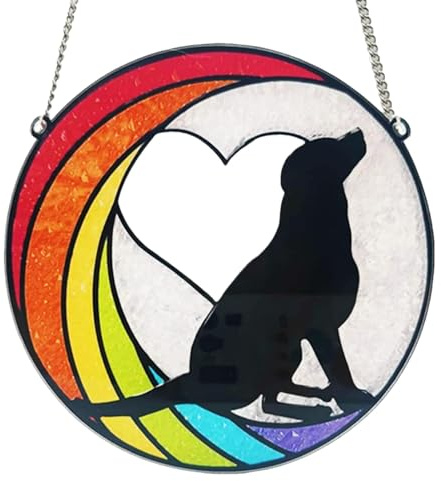 Opilroyn Cat Memorial, Cat Suncatchers for Angelic Dogs and Cats Memorial Hanging Ornaments, Sympathy Mourning Theme for Pets, Hanging at the End Decoration