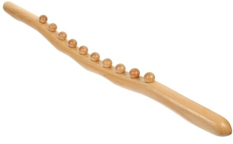 HOMOCONO Manuelles Körpermassagegerät mit 10 Perlen aus Synthetischem Material Praktischer Massagestab der Durchblutung für Rückenmassage bei Erwachsenen
