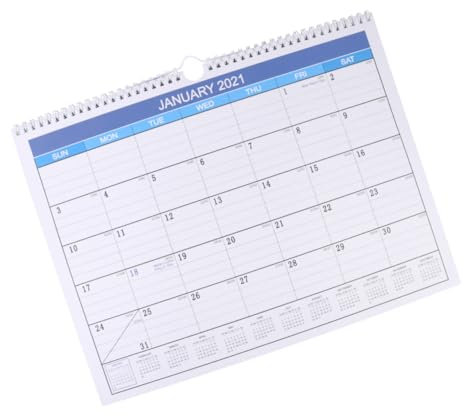 Lurrose Tischkalender Kalender Terminkalender in Englischer Ausgabe Mit Zwei Löchern Für Wandmontage Und Platz Für Notizen Als Kalender Für Schreibtisch
