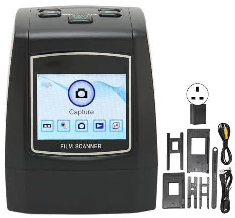 LXWKAI Scanner de Films/Diapositives, Convertissez des Films négatifs et des Diapositives 35 mm, 126 kpk, 110, Super 8 en JPEG numérique, Enregistrer