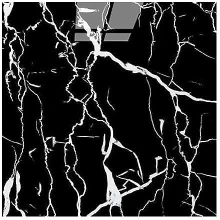 Self Adhesive Floor Tiles, 22 Pcs 30cmx30cm Peel and Stick PVC Floor Tiles, 2.5mm Thickness Waterproof Marble Effect Flooring Tiles Covers for Bathroom Kitchen Living Room (Jazz Black)