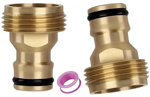 Raccord rapide de tuyau d'arrosage de 3/4, filetage extérieur, adaptateur de robinet de tuyau en laiton 3/4 BSP compatible avec adaptateur de robinet fileté et pistolet pulvérisateur de jardin.