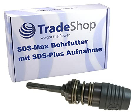 Trade-Shop Adattatore SDS-Max mandrino con attacco SDS-Plus convertitore compatibile con Hilti TE55 TE76ATC TE75 TE505 TE72 TE92 TE54 TE504 TE74 TE76 TE52