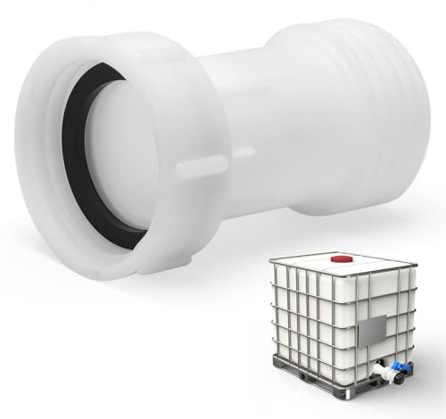 APOMOONS IBC - Accesorio para depósito de agua de lluvia S60 x 6 con junta IBC, adaptador IBC, accesorio para depósito de agua de lluvia, 2 unidades