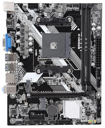 Luocute B550M-K Board Mother, AM4 CPU Socket, DDR4 à Double Canal, M ATX DDR4, Maximum 64 Go, HD VGA Gaming Compatible Board Board avec Fonctionnalités de Bios de fonctionnalité
