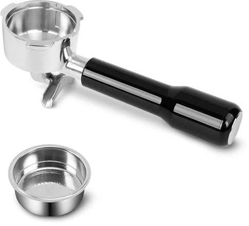 54mm Stainless Steel Portafilter for Bambino, Double Spouts Portafilter with Filter Basket Removal Tool Compatible for Breville Bambino, Bambino Plus, Barista Express, Barista Pro and Infuser