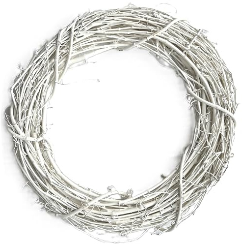 Kraft Lane: 18 Painted Grapevine Wreath - White - DIY Craft Projects, Handcrafted, in-Outdoor Decoration, Behr Paint, Seasonal-Holiday-Event-Home