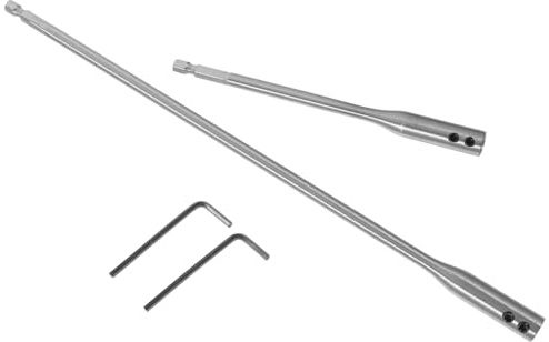 VALICLUD Wood Spade Drill Bit Extension Set Hex Shank Rod with Wrench Carpentry Hand Tool for Reach Screws Compact Bit Expander Bar Kit for Mechanics and Construction