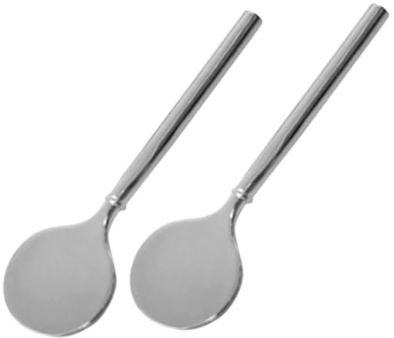 Cabilock 2 pièces Cuillère Visage Zinc Alliage Mini Spatule Cosmétique Compacte pour Crème Yeux Application Facile Voyage