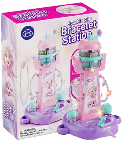 Zunetsutock Kreatives Set – Armbänder Set mit Perlenmaschine Kreatives Spielzeug Schmuck Kinder 3 Jahre und mehr Aktivität Manuelle DIY Motorik Koordination Lernen Kreativität Geschenk Mädchen