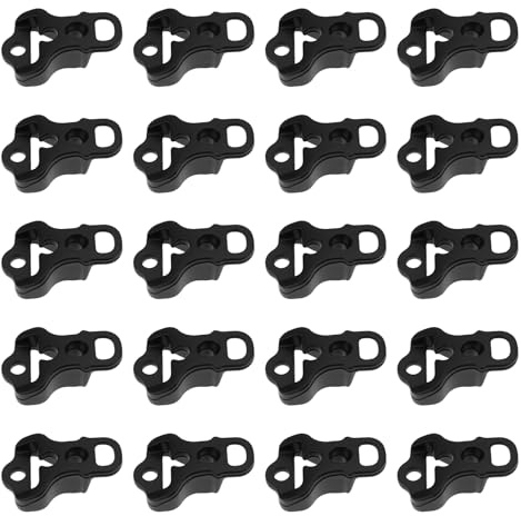 ECSiNG 20 Tensores de Cuerda para Tienda de Campaña con Hebillas de Ajuste para Paracord de 2-4 Mm Y Cuerda Tensora de 12 Mm para Toldo de Camping
