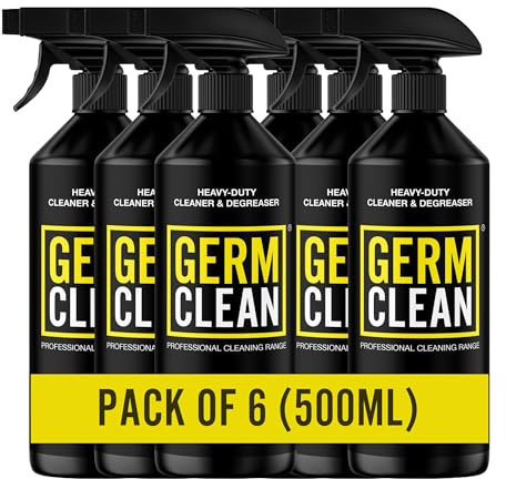 Heavy Duty Degreaser Spray - Heavy-Duty Kitchen Degreaser Spray, Industrial Strength Kitchen & Engine Cleaner - Professional Grease, Grime & Oil Remover for BBQ, Workshop & Garage (PACK OF 6)