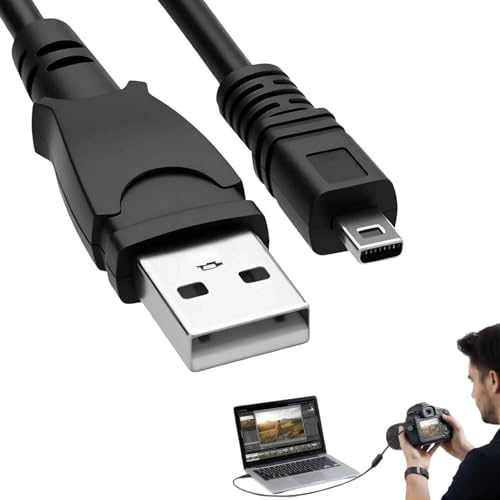 Heyung 1M Camera Charger Cable Replacement USB Lead for Panas onic Lumi DMC TZ40 TZ61 TZ70 DMCZS19 for So ny DSLR-A700 A300 A100 for Nik on Series CoolPix 3100 2200 2100,Support Fast Data Transfer
