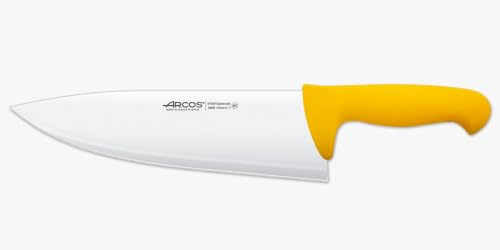 Arcos Couteau de Boucher à Découper – Lame en Acier Nitrum 3 cm, Manche en Polypropylène – Robuste et Hygiénique, Système d'Identification de Couleur – Jaune, Série 2900 | Robuste et hygiénique, système d'identification par couleur. Manche en polypropylène. Série 2900. Jaune.