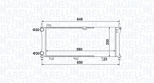 MAGNETI MARELLI Radiatore, Raffreddamento motore 350213814000 | Compatibile con: FIAT PANDA, PANDA Kasten/Schrägheck