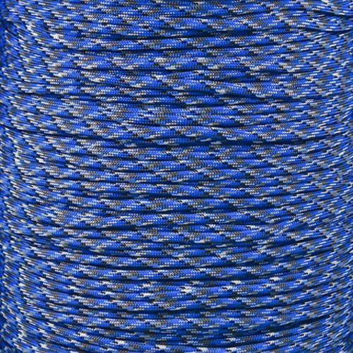 PARACORD PLANET 3-in-1 Survival-Armband mit Notfallpfeife, Schnalle und Kompass, blau Camouflage, 17,78 cm (7 Zoll)