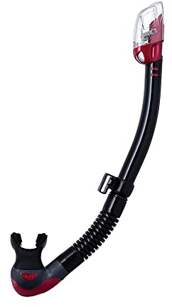 TUSA SP-0101 Hyperdry Elite II Scuba Diving Snorkel, Black/Metallic Dark Red