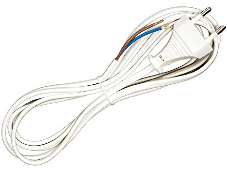 jarolift Anschlusskabel Netzkabel ohne Stecker für Rademacher RolloTron Gurtwickler Unterputz, 2-adriges Kabel, Universeller Eurostecker (Typ 26), 2 m