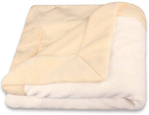 CelinaTex Flauschige Kuscheldecke 150 x 200 cm beige und Creme weiß Decke Sofa Wohndecke Mikrofaser Fleece Oeko-TEX Toronto