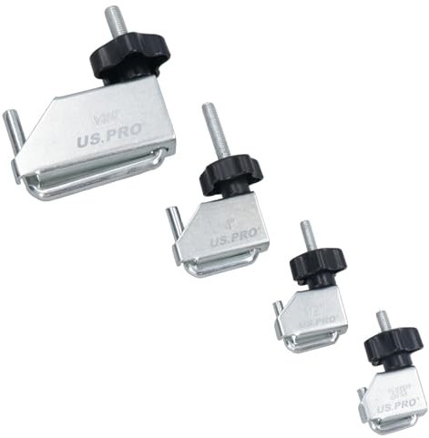 Pipe/Tube/Brake Line Clamp 4pc Set by U.S Pro Tools AT188