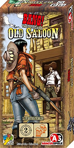 ABACUSSPIELE 36171 - Bang! The Dice Game - Old Saloon, Erweiterung zum Bang! Westernkartenspiel, 5 neue Module