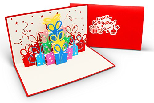 FeinKnick Überraschende Geburtstagskarte für Glückwunsch | 3D Pop Up Karte | Hochwertig filigrane Pop-Up Karte, 11 x 18 cm – Glückwunschkarte für Geburtstagsgrüße, Jubiläum & Gratulation zum Geburtstag