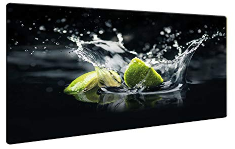 decorwelt | Herdabdeckplatten 80x52cm Ceranfeld Abdeckung Glas Spritzschutz Abdeckplatte Glasplatte Herd rutschfest Herd Ceranfeldabdeckung Grün Schwarz Obst