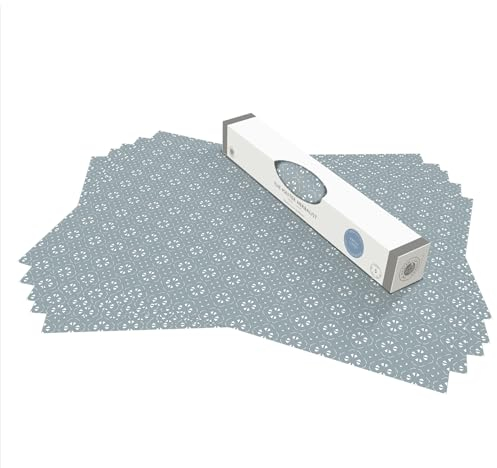 The Master Herbalist Fragrant Scented Drawer Liners in a GEOMETRIC PRINT (ROLLED) | Pack of 5 Sheets | Contains Essential Oils | Made in the UK (Dusk Blue | Fresh Linen)