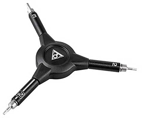 Topeak Innensechskant-Schlüssel Y-Hex Speed Wrench, 2/2.5/3 mm aus Aluminium und Edelstahl in der Farbe Schwarz, Maße:, 13,8x12x1,7 cm, 86 g, 15410071
