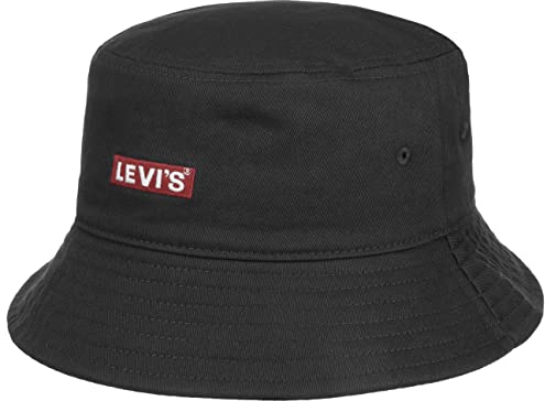 LEVIS FOOTWEAR AND ACCESSORIES Herren & Unisex Baby TAB Logo Bucket Hat, Regular Black, L