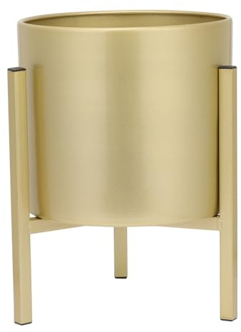 Operitacx Gold Plant Stand Indoor Tall Raised Flower Pot Holder with Legs for Home Balcony Living Room Decorative Iron Planter Frame