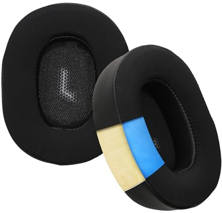 kwmobile Replacement Ear Pads Compatible with JBL E55BT (Set of 2) - Cooling Gel Earpads - Black