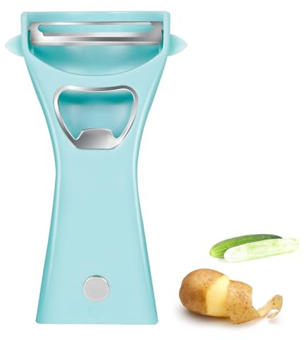Pelador de patatas 5 en 1, Accesorios Cocina, Pelador Giratorio de Verduras de Acero Inoxidable en Forma de Y para Frutas, Zanahorias, Berenjenas, Mango, Pepino, etc.