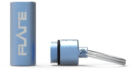 FLARE AUDIO Kapsel hellblau – robustes, leichtes Aluminium, wasserdicht, Schlüsselanhänger, hellblau, S
